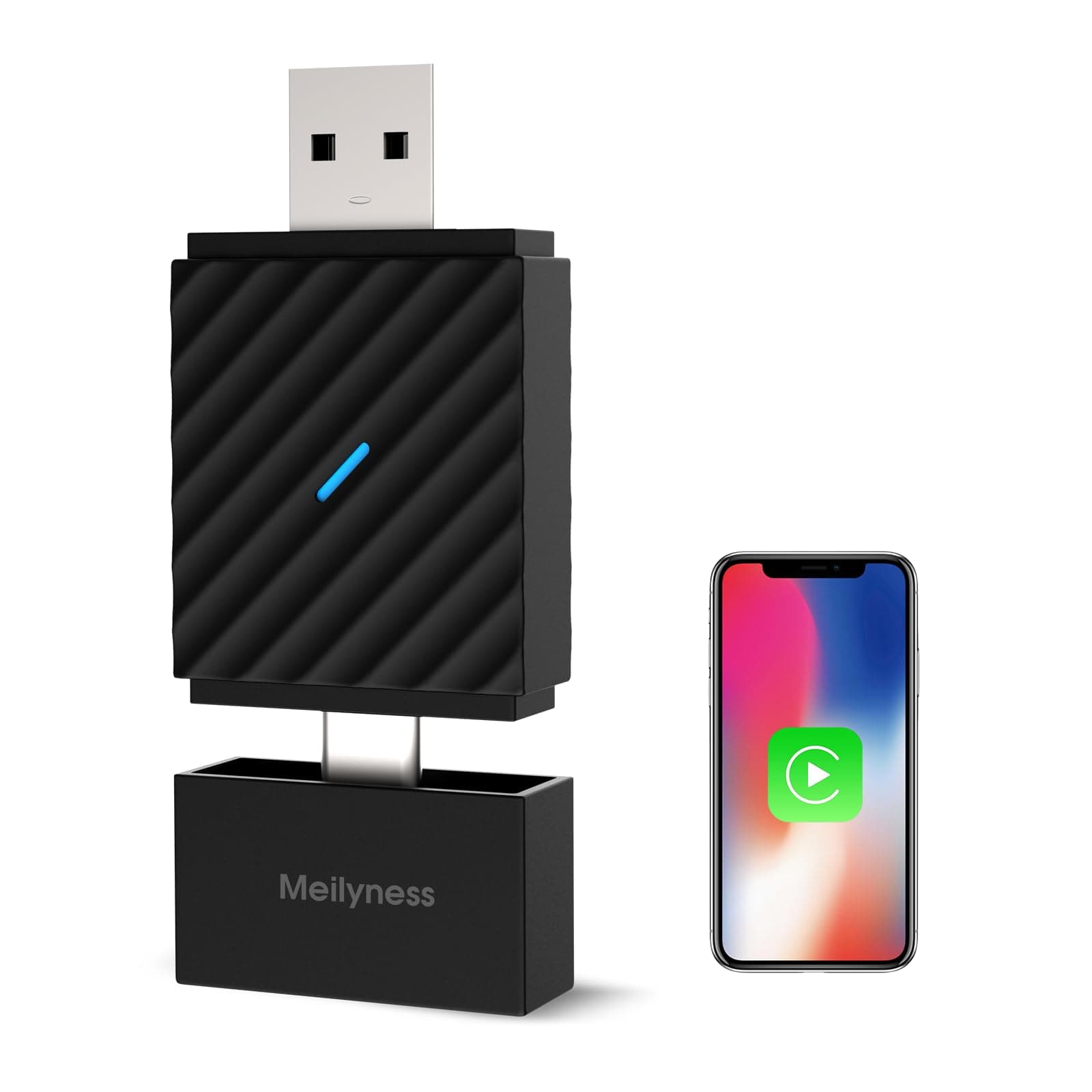 Wireless CarPlay Adapter, Convert Wired to Wireless, Plug&Play USB A/Type C Design for Cars That Built-in Wired Apple Car Play, Easy Use&Seamless Connection for iPhone iOS 10+