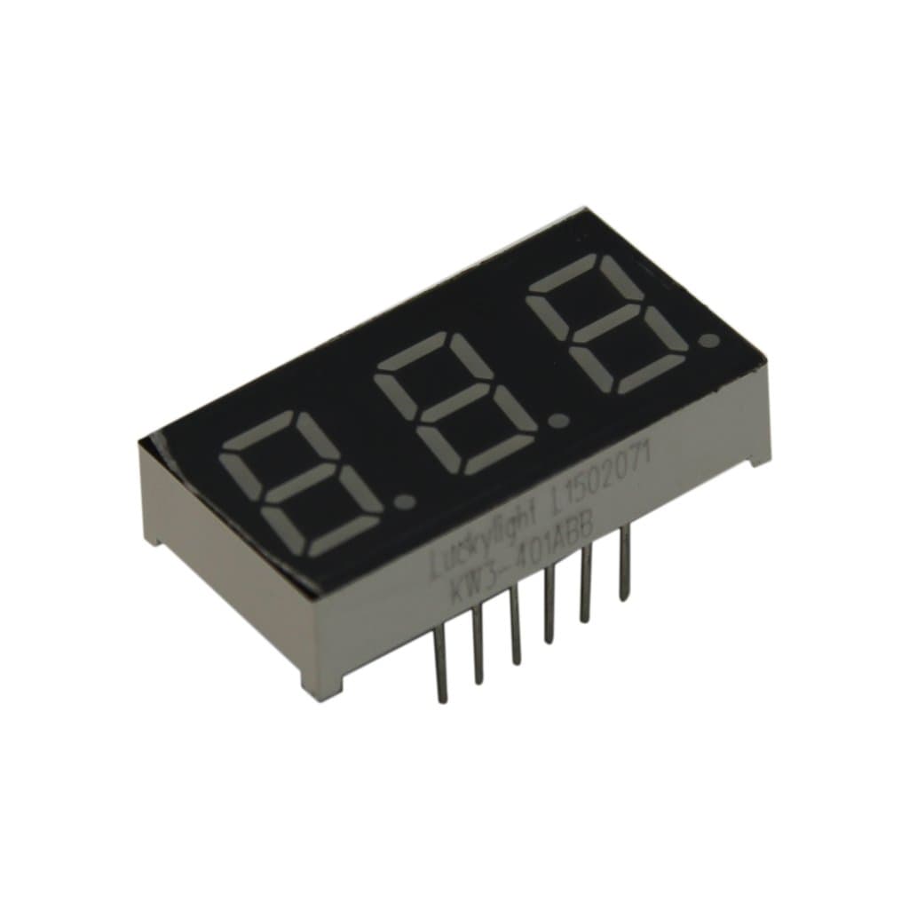 2X KW3-562ASA Display: LED 7-Segment 14mm 0.56" No.Char: 3 red 2-4mcd Anode Luck