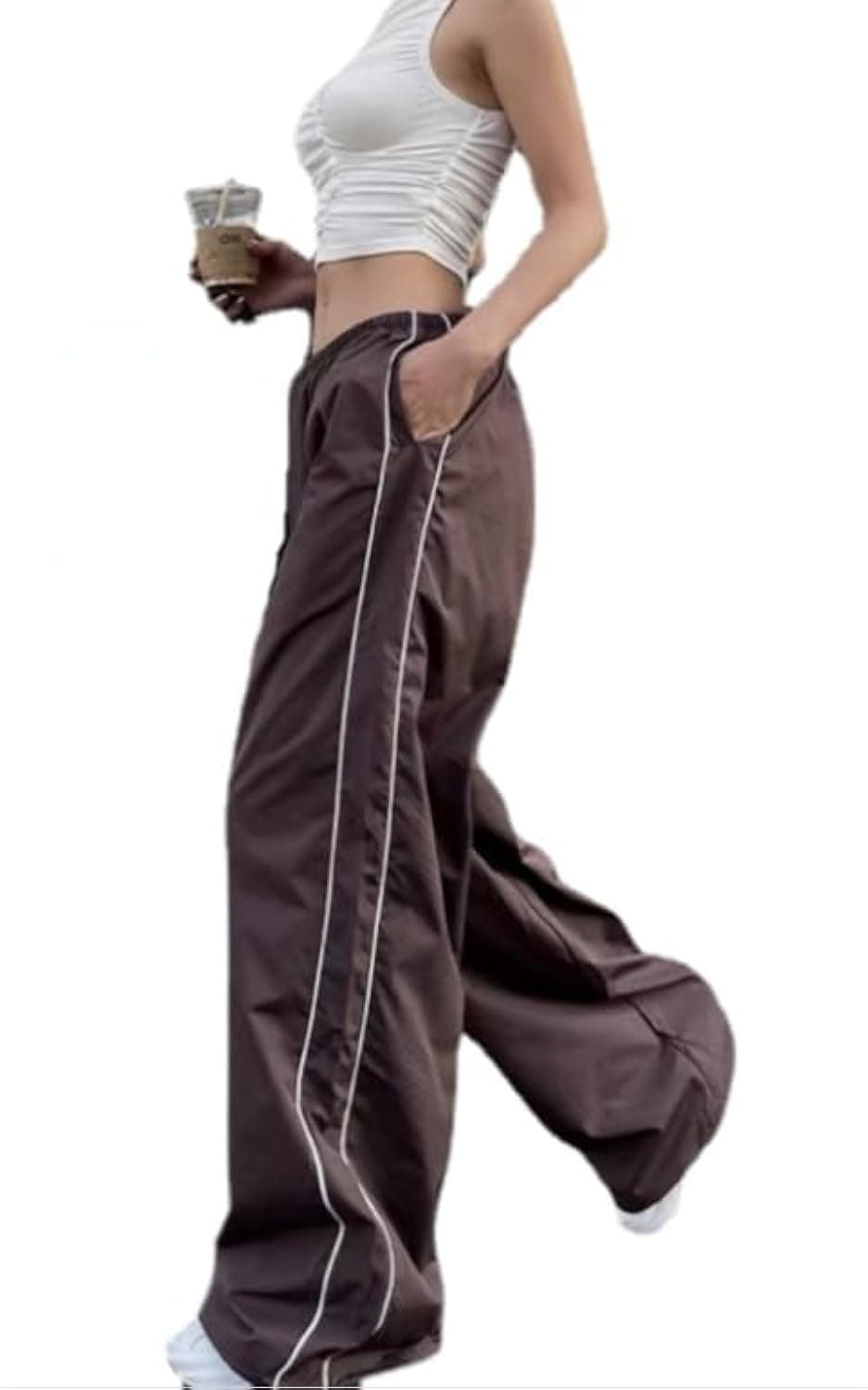XPONNI Track Pants Women Baggy Pants Y2k Pants Parachute Pants for Women Y2K Clothing