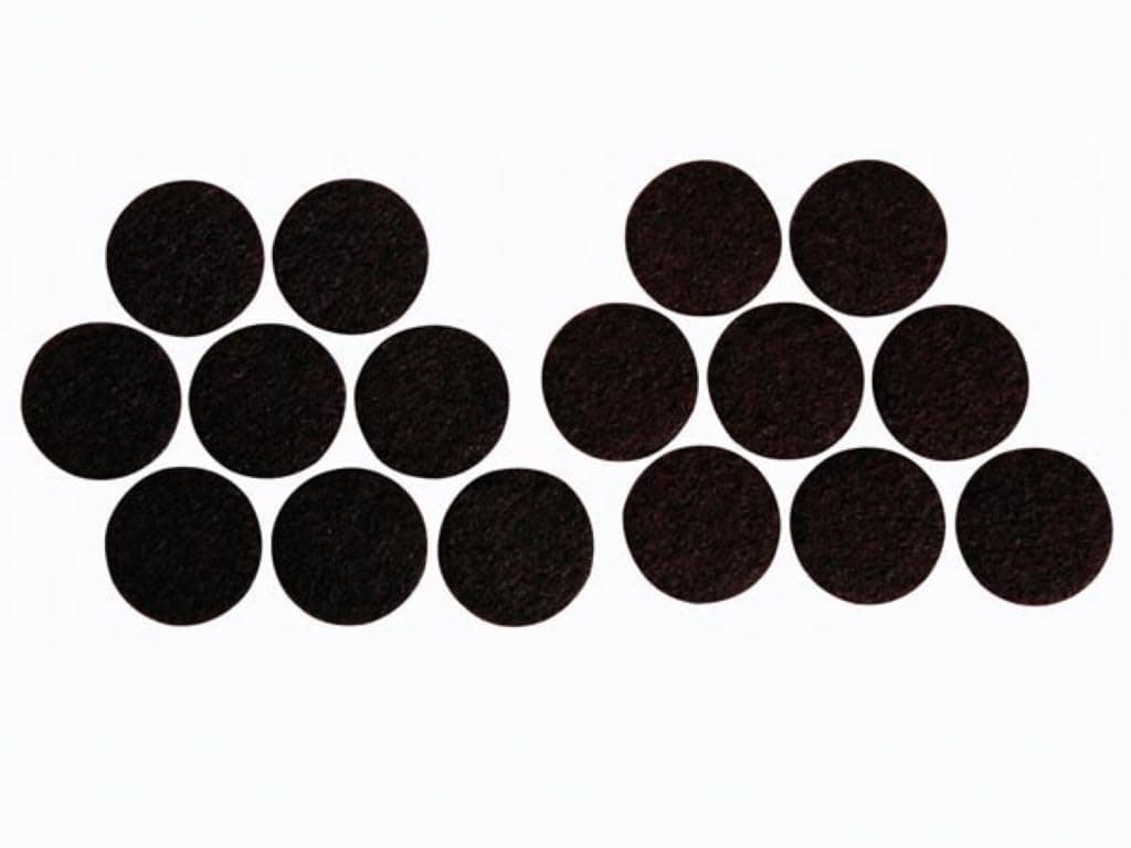 PEREL DTF2 Round Felt Pads, Diameter: 25 mm, Black (Pack of 16), 141886