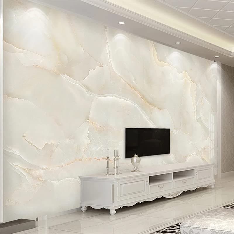 Custom Size Wall Murals,Modern Simple Beige Marble,Removable Peel and Stick Self-Adhesive Wall Murals Large Photo Wallpaper