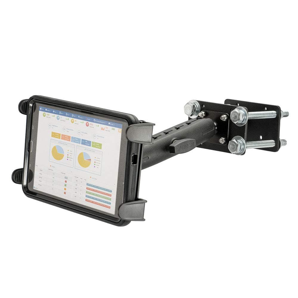 ARKON Mounts Forklift Slim Grip | Tablet Mount | Durable Mounting Plate | Adjustable 6" Metal Shaft | Tablet Holder Fits iPad, Samsung, Google, Huawei, Nokia and More | FLBK256TAB1