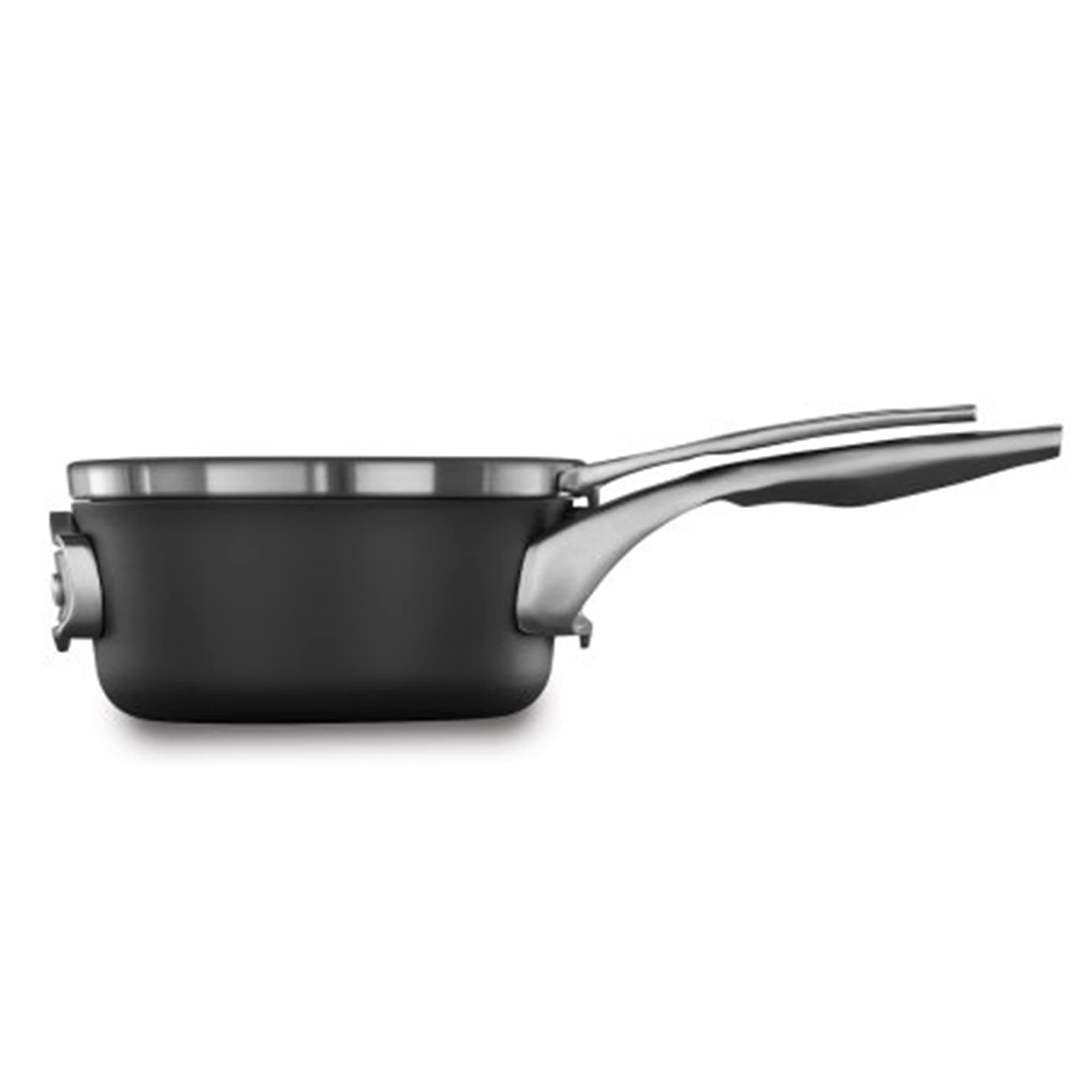 Calphalon Premier Space Saving 1.5 Quart Sauce Pan with Lid, Hard-Anodized Nonstick Cookware w/MineralShield Technology, Dishwasher & Oven Safe
