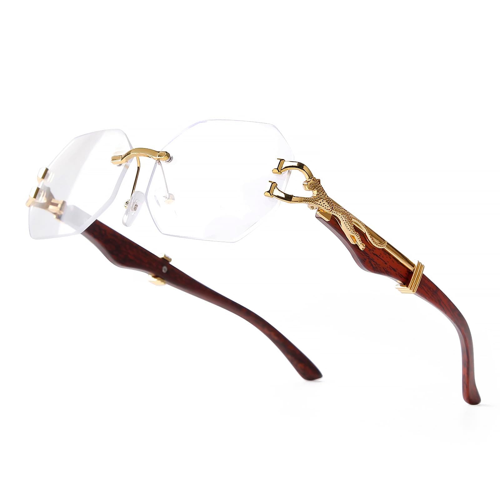 Clear Rimless Sunglasses