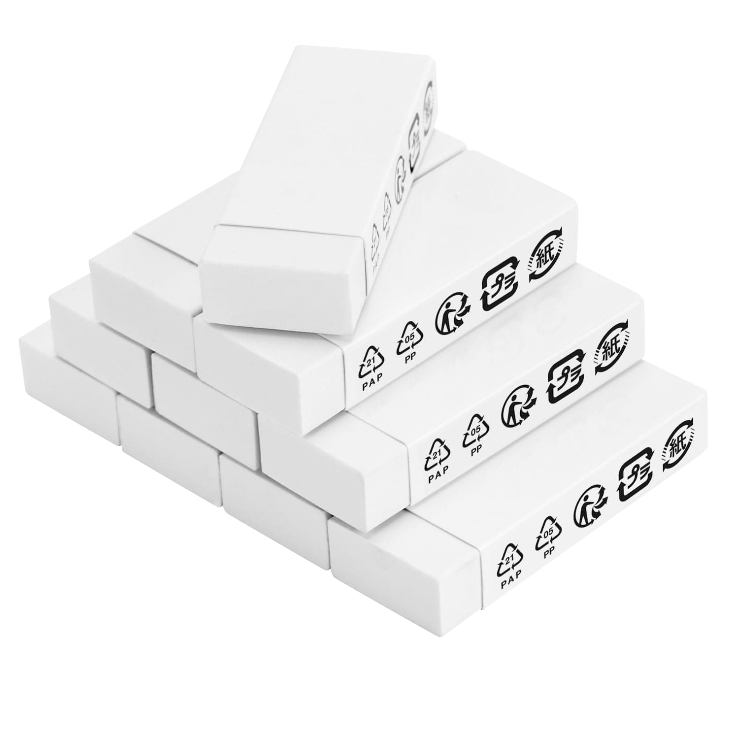 Block White Eraser, 10 Count (Pack of 1)