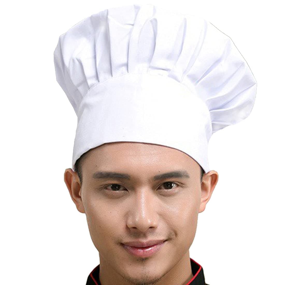 Chef Hat Adult Adjustable Elastic Baker Kitchen Cooking Chef Cap, White
