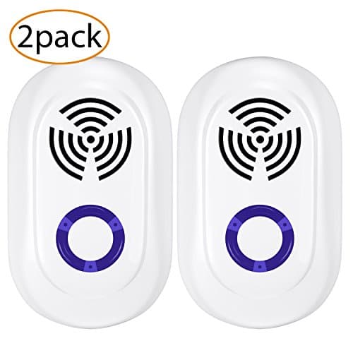 2 Pack 2019 New Ultrasonic Pest Repeller, Electronic Plug in Insect Control Repellent for Mice, Bugs, Mosquitos, Spiders, Ants