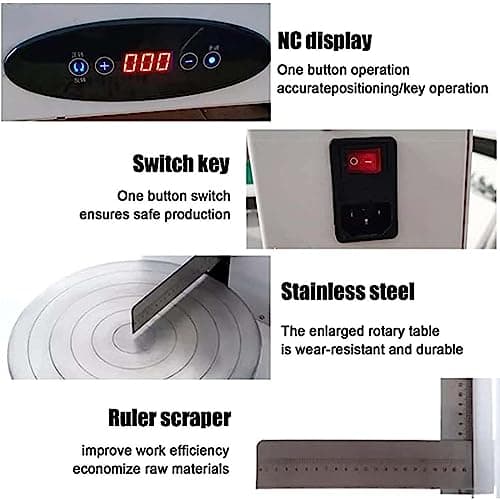 200W Automatic Cake Cream Spreading Machine, 4-12inchs Birthday Cake Smoothing Coating Machine, Electric Birthday Cake Decorating Machine, Baking Birthday Cake Spreader,220V