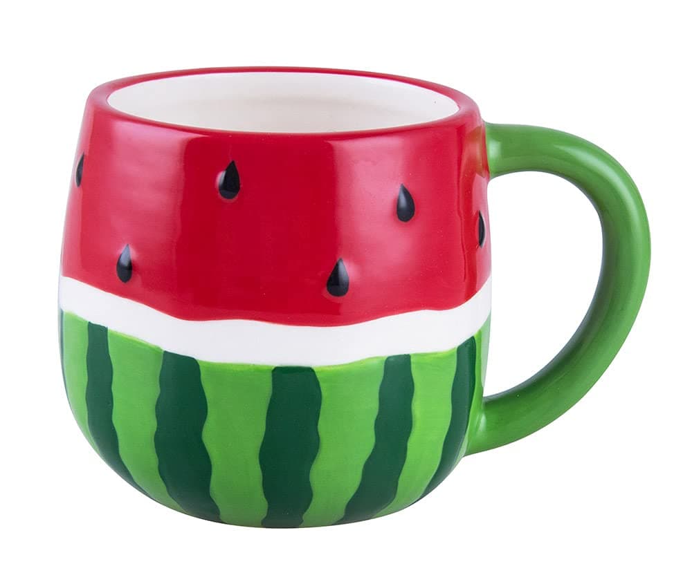 123Arts Coffee Mug,Watermelon Fruit Shape Ceramic Coffe Mug Teacup Milk Cup Oatmeal Cup