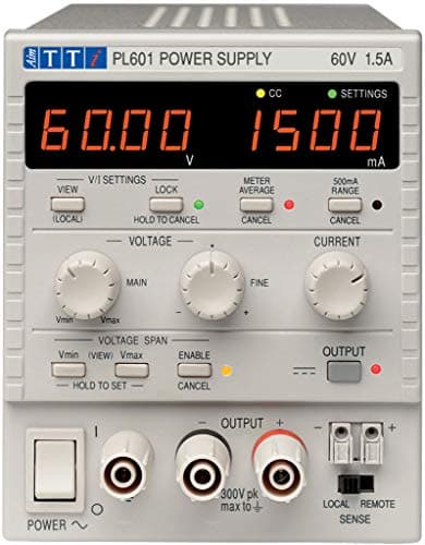 TTi PL601 Single Precision DC Bench Power Supplies, 0-60V/0-1.5A