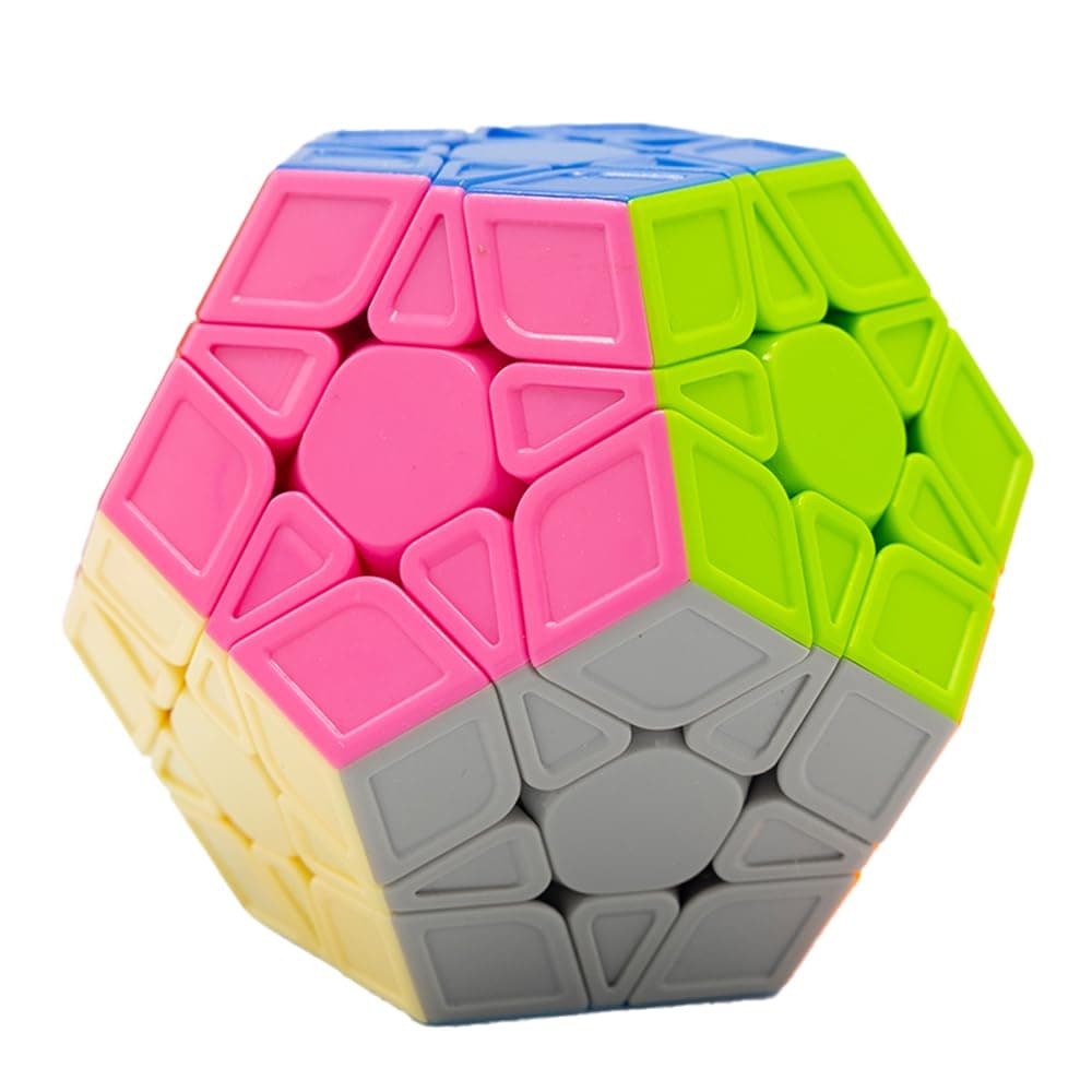 Qiyi Megaminx Magic Cube Stickerless Pentagonal Speed Cube Puzzle Toy Gift for Kids & Adults