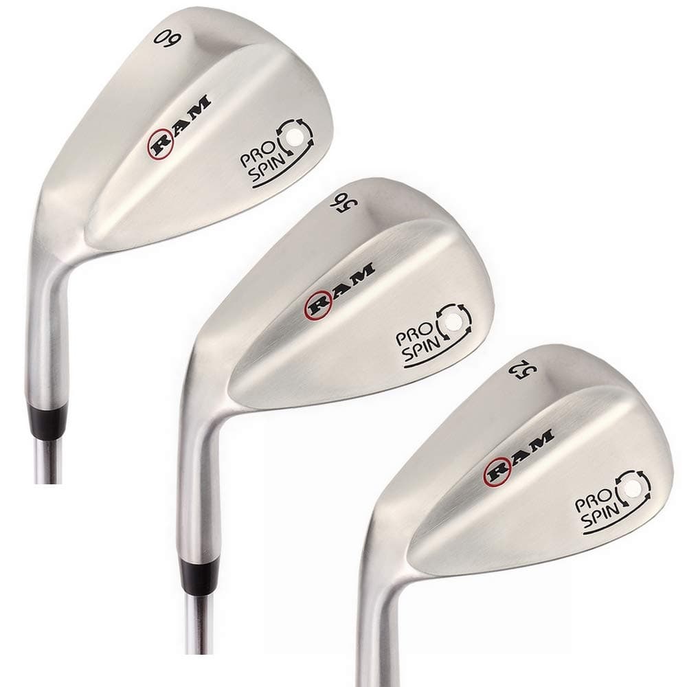 Golf Pro Spin 3 Wedge Set - 52 Gap, 56 Sand, 60 Lob Wedges - Mens Left Hand