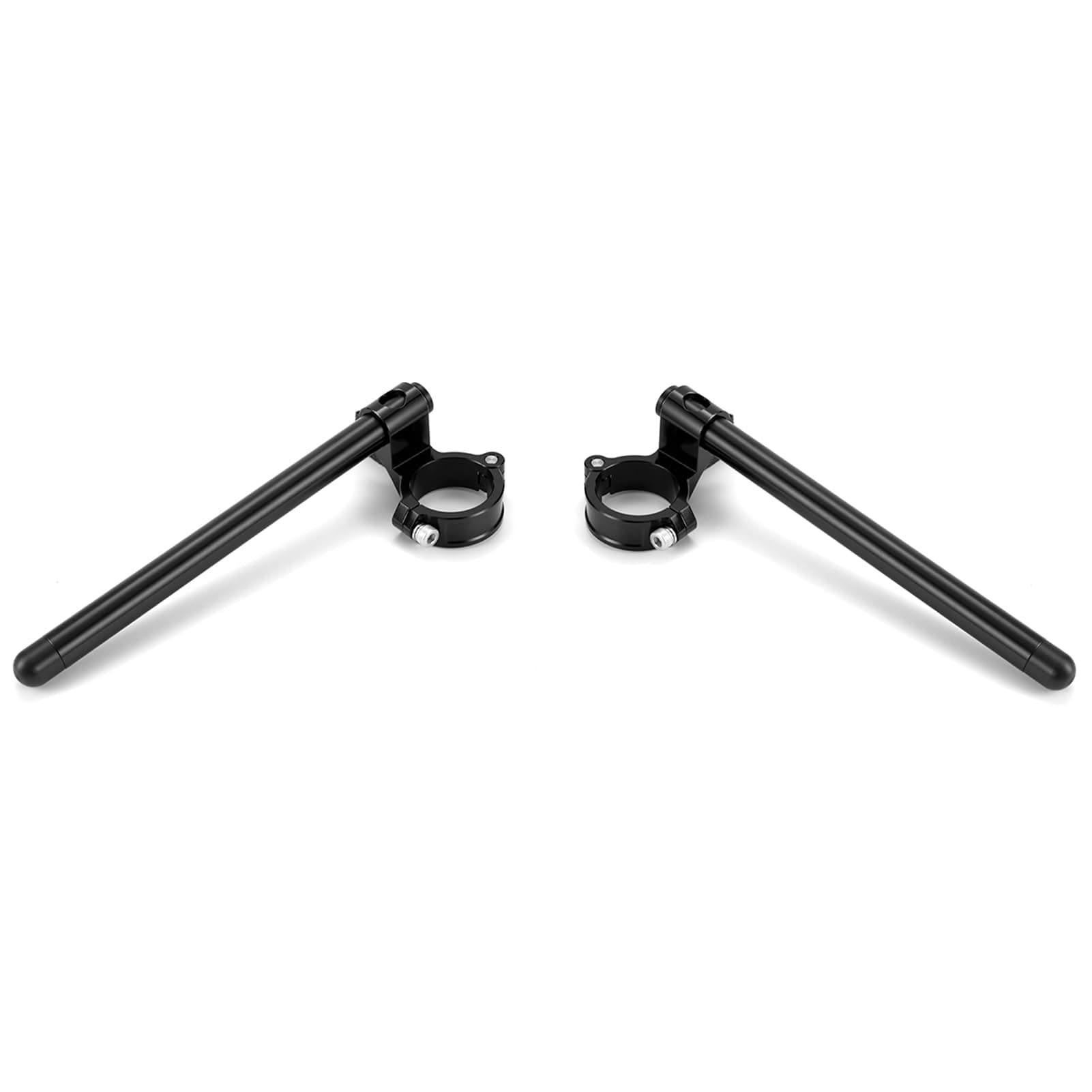 Motorcycle Clip ons Handlebar diameter 48mm 2 piece Split Clip-ons assembly with 7/8" Bars Adjustable handlebars Universal cafe Racer handlebars