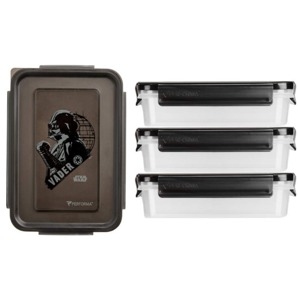 Performa Meal Prep Containers - Easy to Use and Durable Food Containers to Accommodate Your Daily Meal Prepping Needs (24oz) (Darth Vader)