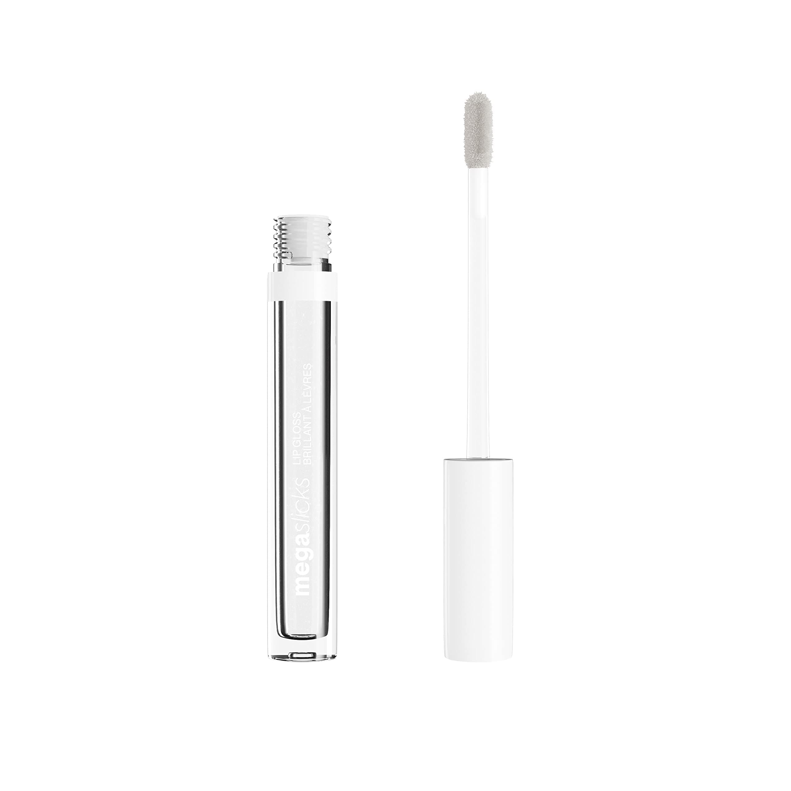 Wet n Wild, Mega Slicks Lip Gloss, Extra-shiny Lip Gloss with Light and Bright Texture for Soft and Full Healthy-looking Lips, Upgraded Formula with Hyaluronic Acid and Vegan Collagen, Crystal Clear