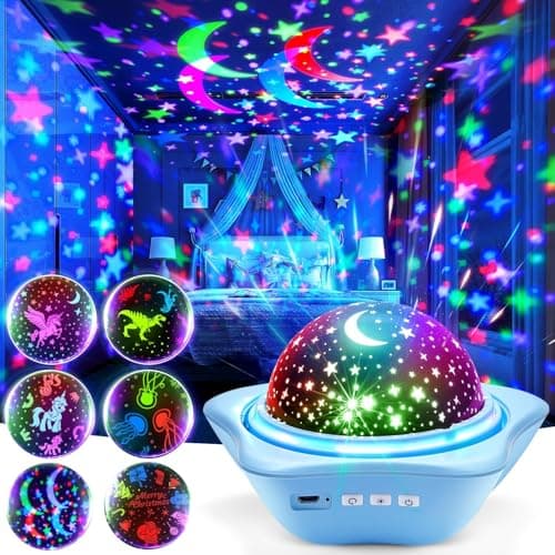 One Fire Night Light Projector for Kids,Star Projector Night Light Baby Light Projector Kids Light Projector Bedroom,360 Rotating Space Star Night Light Projector Ceiling Ocean Birthday Gifts Girl Boy