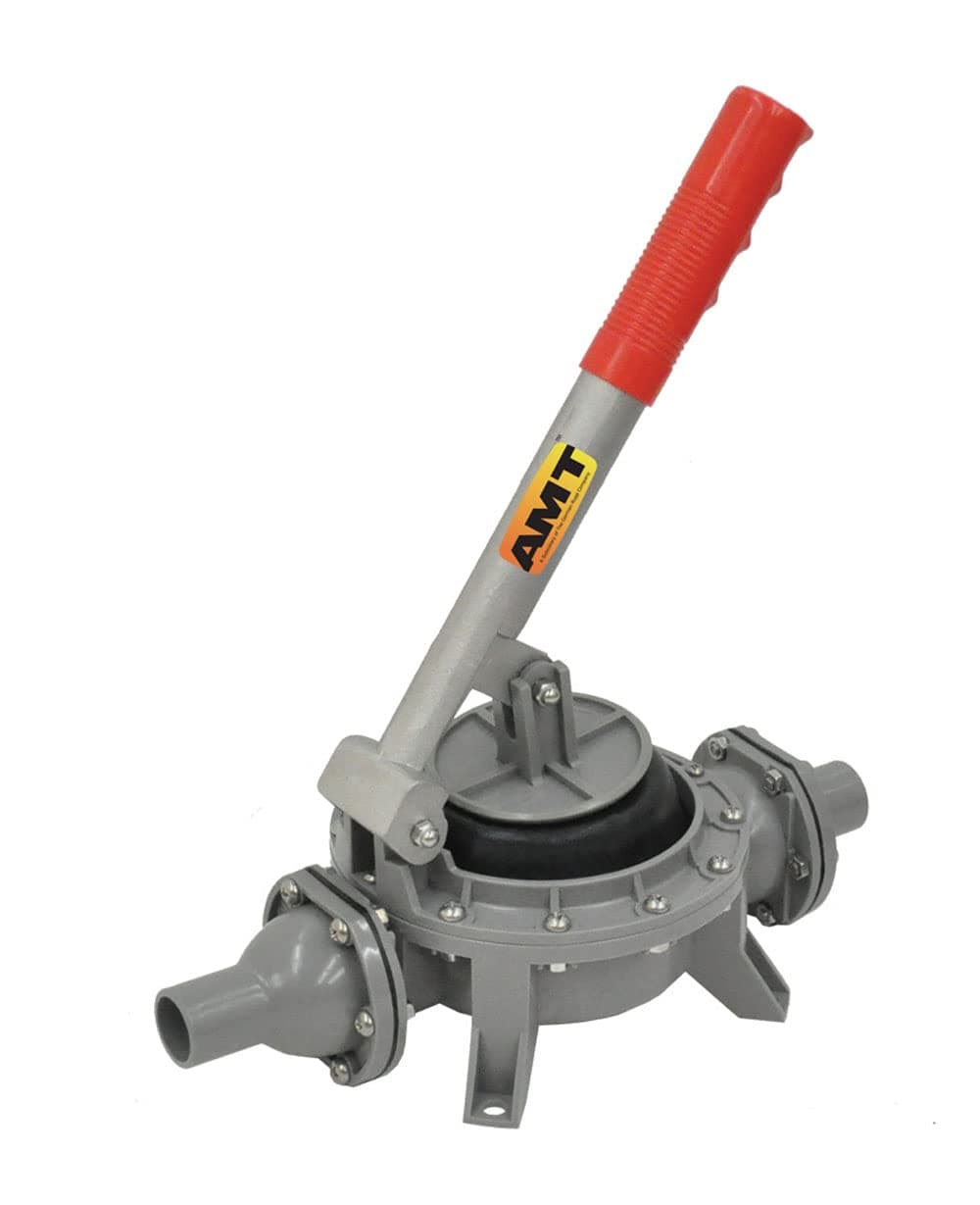 AMT Pump HP01-99 Hand Diaphragm Pump, Plastic, 1" Smooth Hose Inlet/Outlet