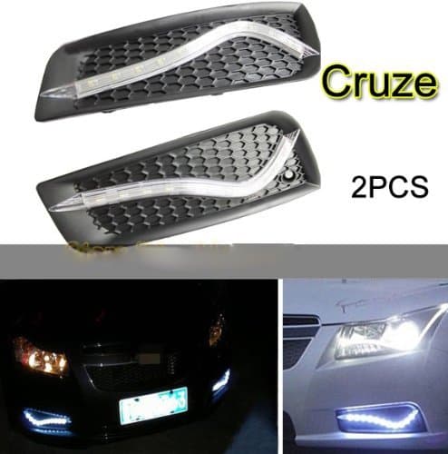 2 PCS LED DRL Daytime Running Light Fog Light for Chevy Cruze 2009 2010 2011 2012 2013