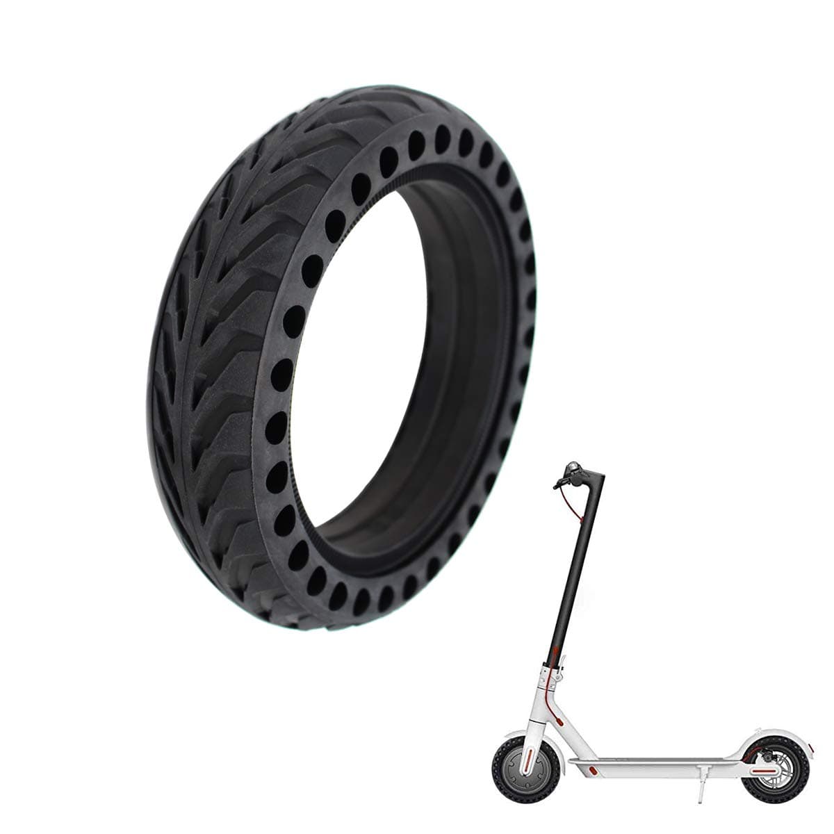 Solid Tires 8.5 Inches Electric Scooter Wheels Tire 8-1/2'' Front or Rear Honeycomb Tires for Xiaomi Mijia M365, Gotrax GXL V2 and More (1)