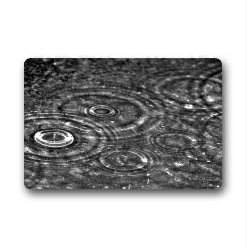 Personalized romantic rainy day view,beautiful raindrops pattern Entrance Mat,Indoor/Outdoor Doormat,Door Mats 23.6''(L) x 15.7''(W)
