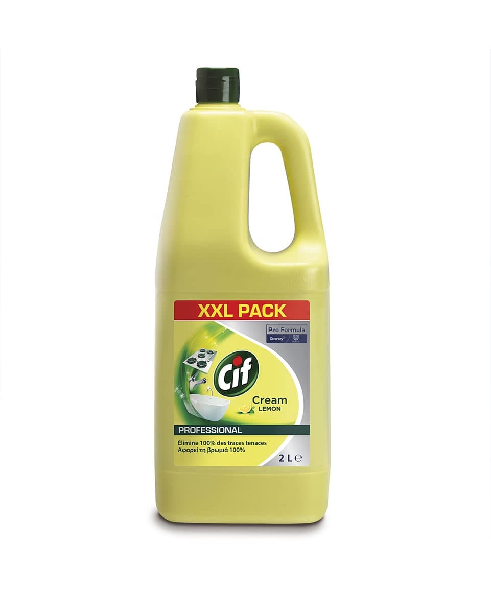 Cif Professional 2 Litre Bottle Scrubbing Cream Lemon