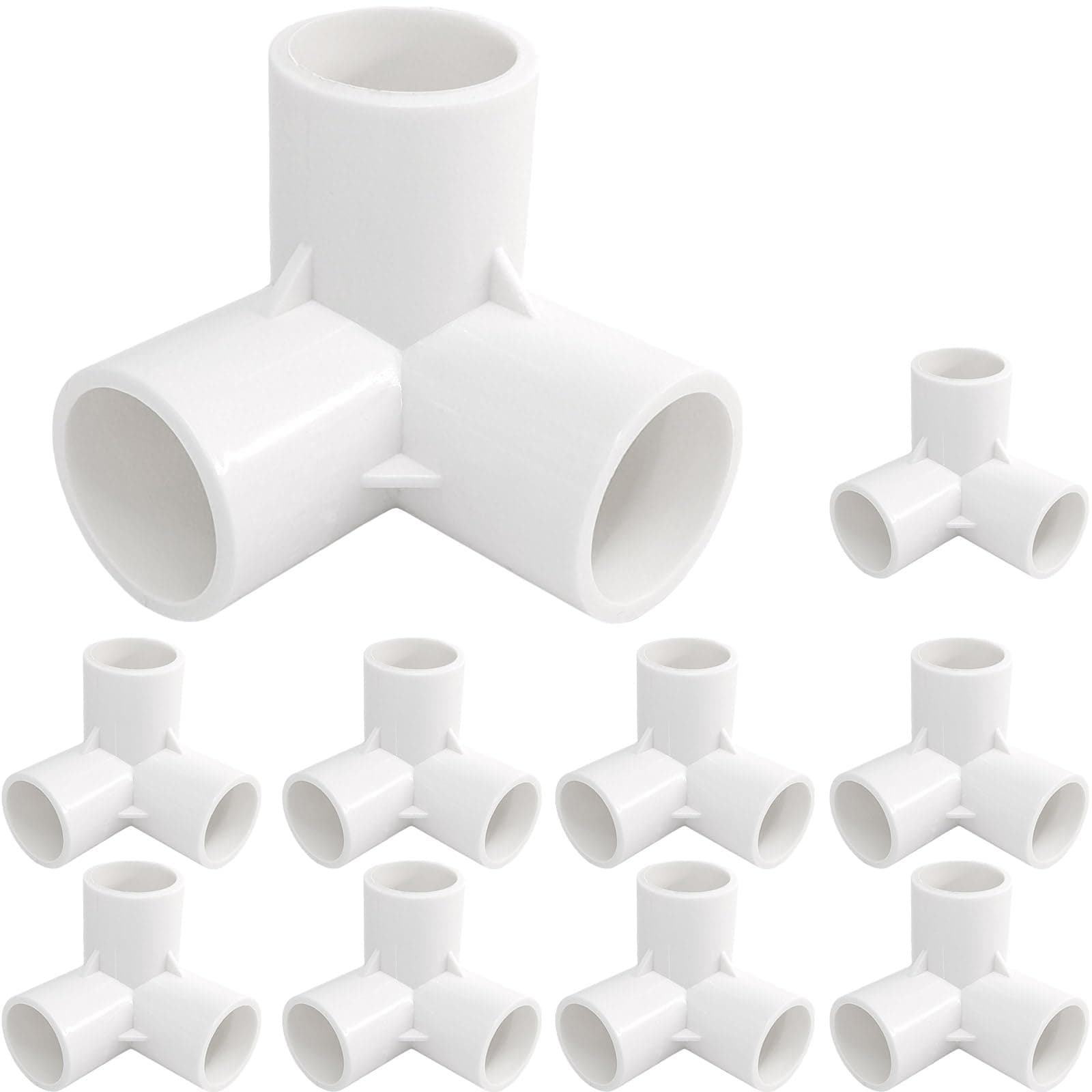 10Pcs 3 Way Inner Diameter 25mm PVC Fitting Build Heavy Duty Greenhouse Frame Furniture Connectors