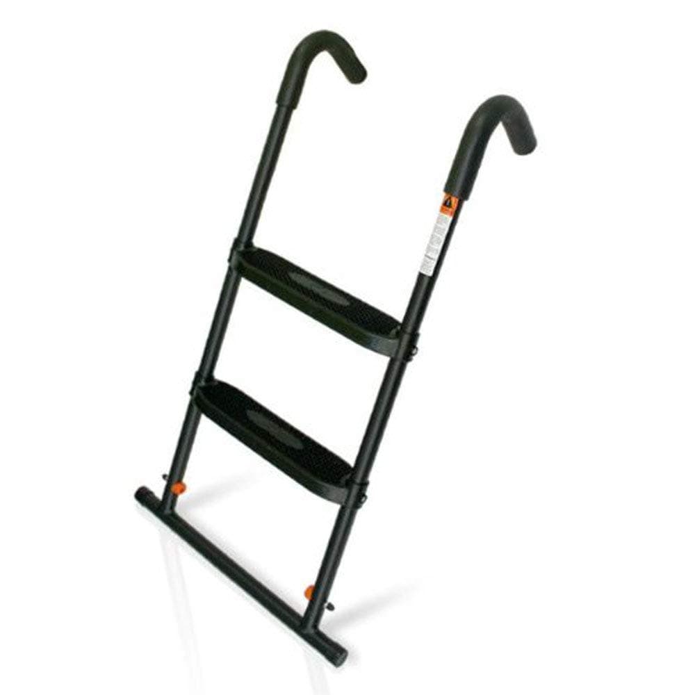 JumpSport SureStep Removable Platform 2-Step Trampoline Safety Ladder - Easy to Attach, Powder Coated, and UV Treated for Weather Protection