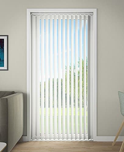 DEBEL Vertical Blind, Line, Fabric, White, 190 x 250 cm