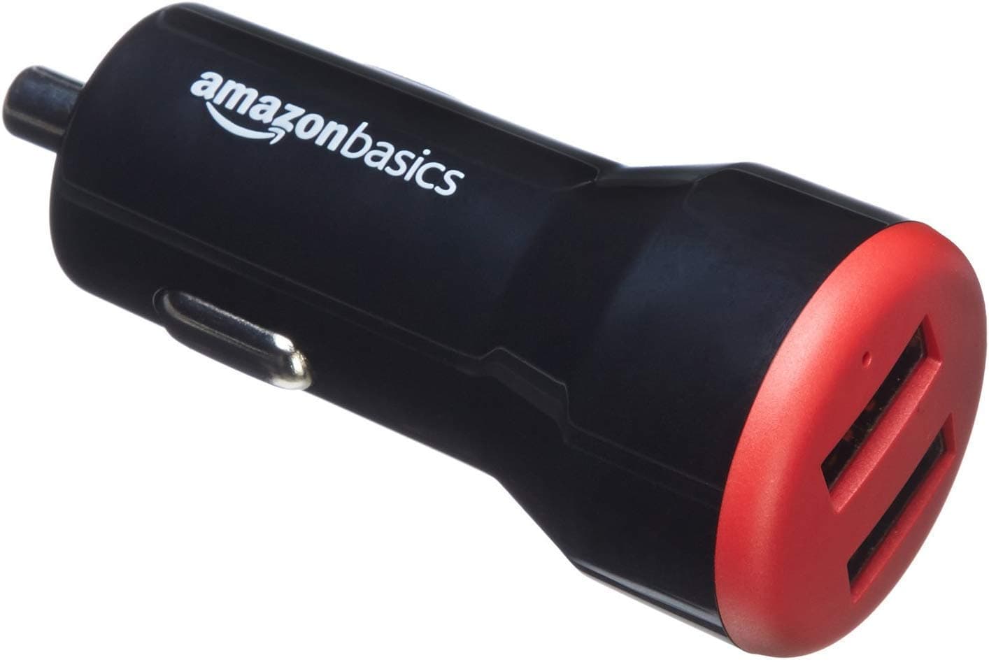 AmazonBasics Car Charger 24W/2 Ports/USB-A/Cigarette Socket In-Car Charger (Compatible with iPhone, iPad, Various Android Devices) / PPS Not Supported