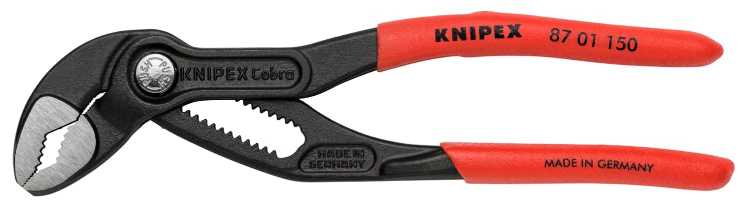 Cobra Water Pump Pliers (Plastic Grip, Red, 150 mm)