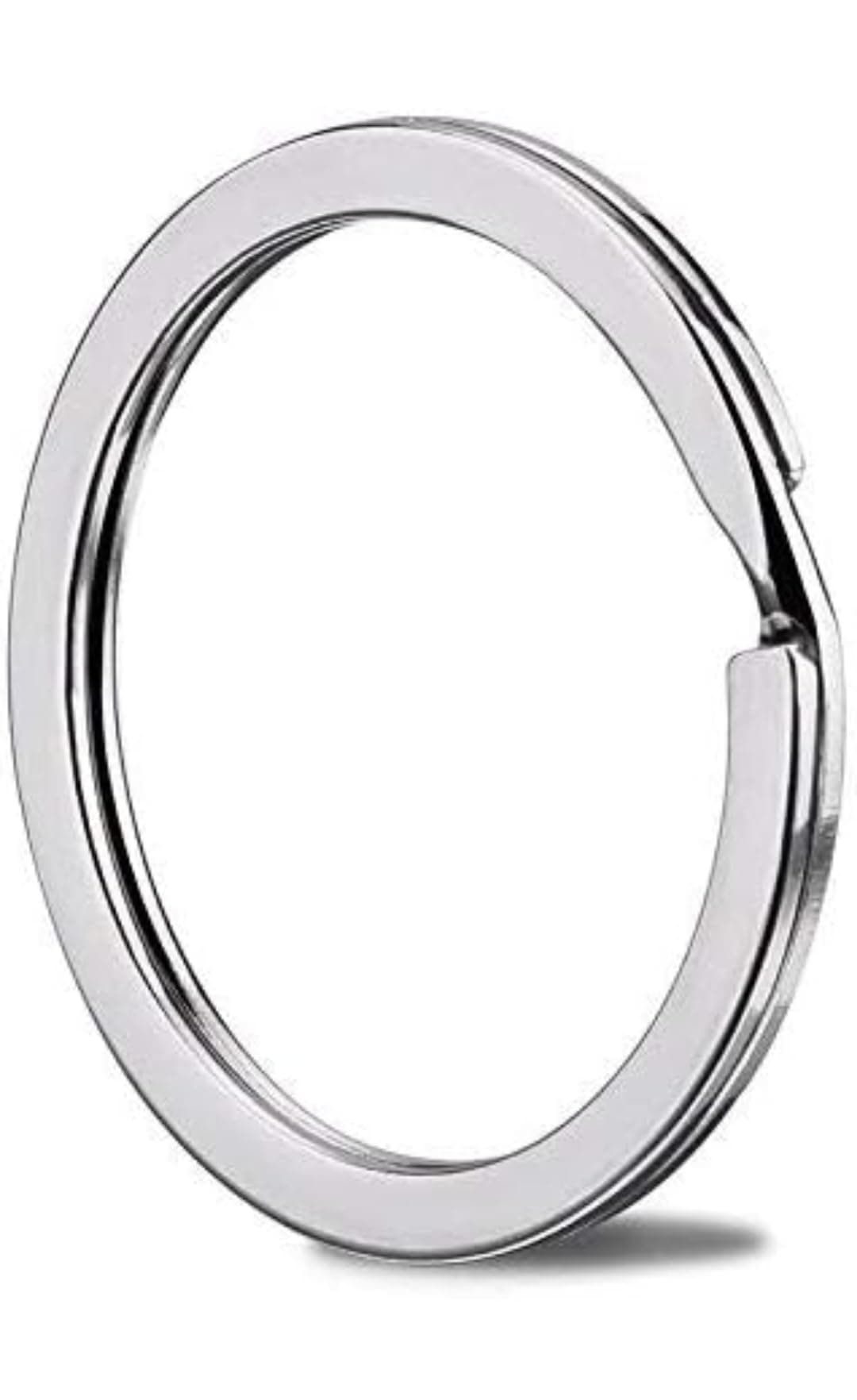 Round Shape Key Rings 25 MM Dia, Flat Key Chain Rings Metal Split Ring for organizing Keys (Pack of 30)