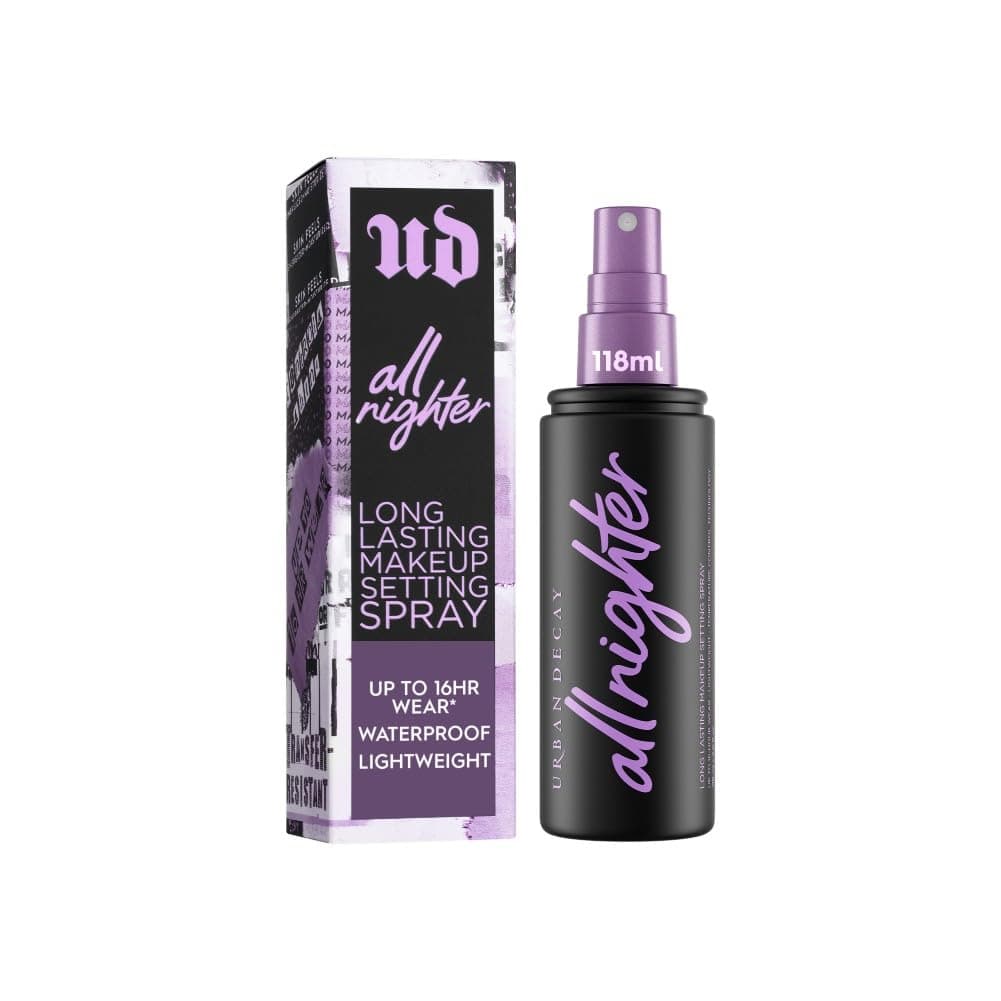 All Nighter Waterproof Makeup Setting Spray - Natural Finish, Smudge-Proof, Transfer-Resistant, Up to 16HR Wear, Cools Skin Temperature, Fine Mist, Controls Shine, Vegan & Oil-free Formula