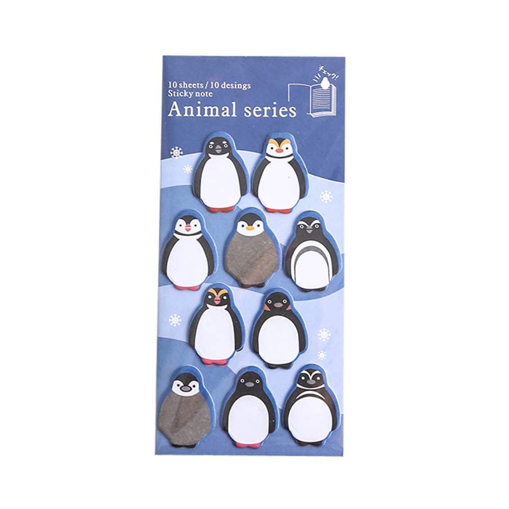 DUOYOCute Zoo Theme Penguin Sticky Note Leave Message Note 10 Sheets Pad Student Stationery School Supplies
