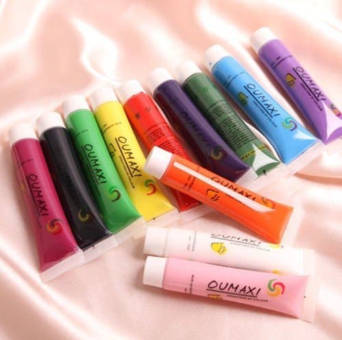 12 color 3d multi-surface nail art paint brush/12ml net weight per tube by viptao