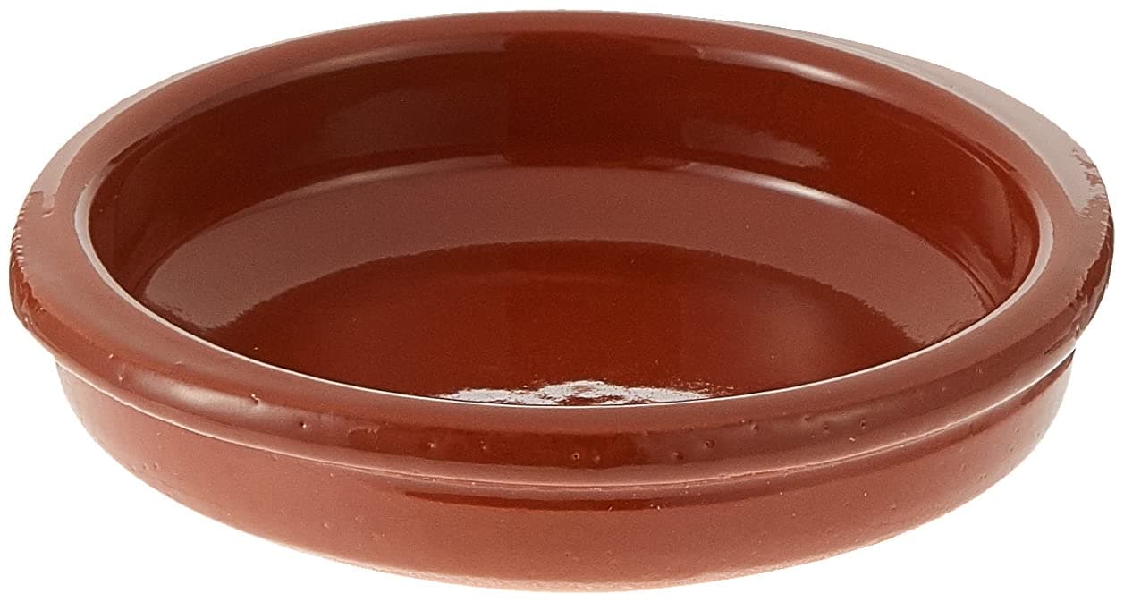 Arte Glazed Terracotta Round Oven Safe Serving Baking Tapas Snack Dish Plate (Single 10Cm)