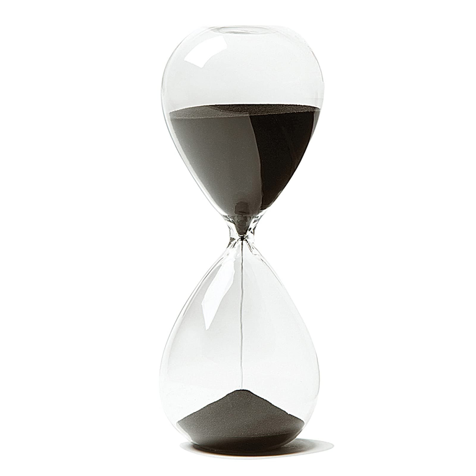 HoveBeaty Hourglass, Hand-Blown Sand Timer Set for Time Management 15 Minutes Durable Glass Construction (15 min, black)