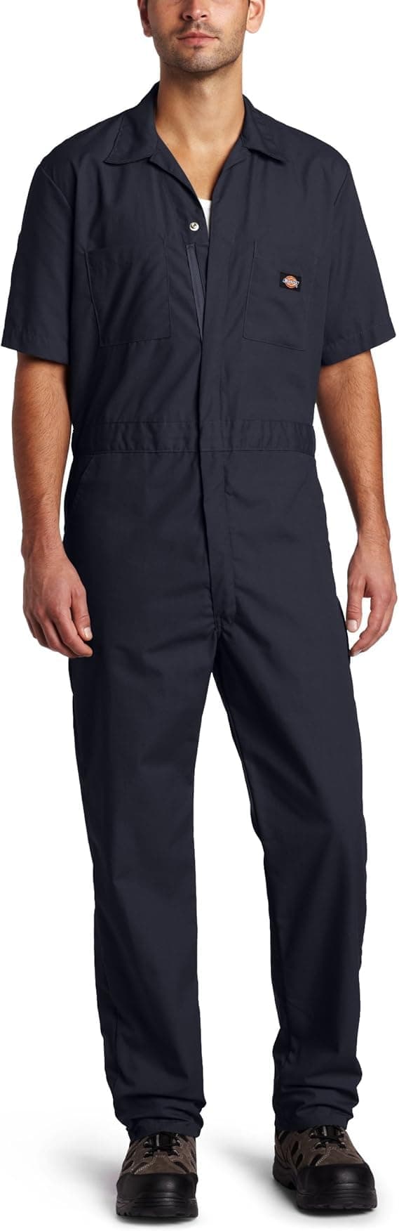 Dickies Men's Short Sleeve Coverall, Dark Navy, Medium Regular