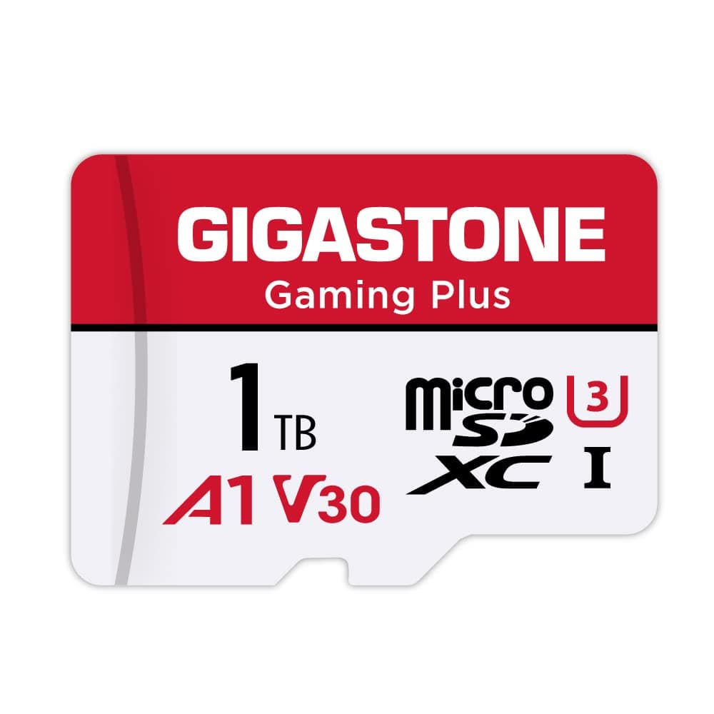 Gigastone Micro SD Card, 1TB, Nintendo Switch SD Card Operation Verified, 150MB/S, High Speed 1TB, Full HD & 4K UHD Video, UHS-I A1 V30 U3 C10