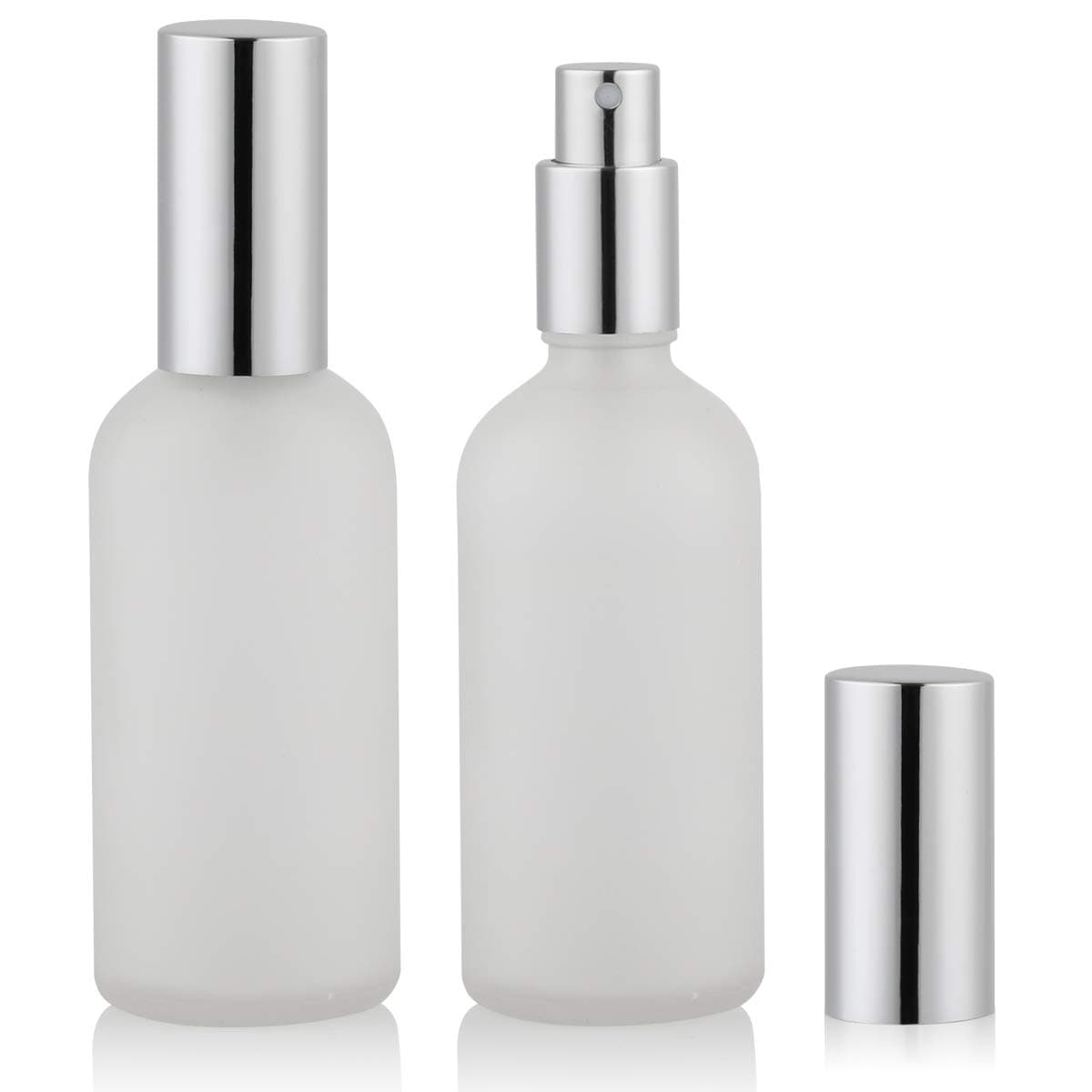 Hydior Empty Frosted Glass Spray Bottle 3.4oz, Perfume Atomizer, Fine Mist Spray (2 PACK)