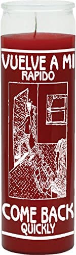 INDIO7 Day Glass Candle Come Back Quickly