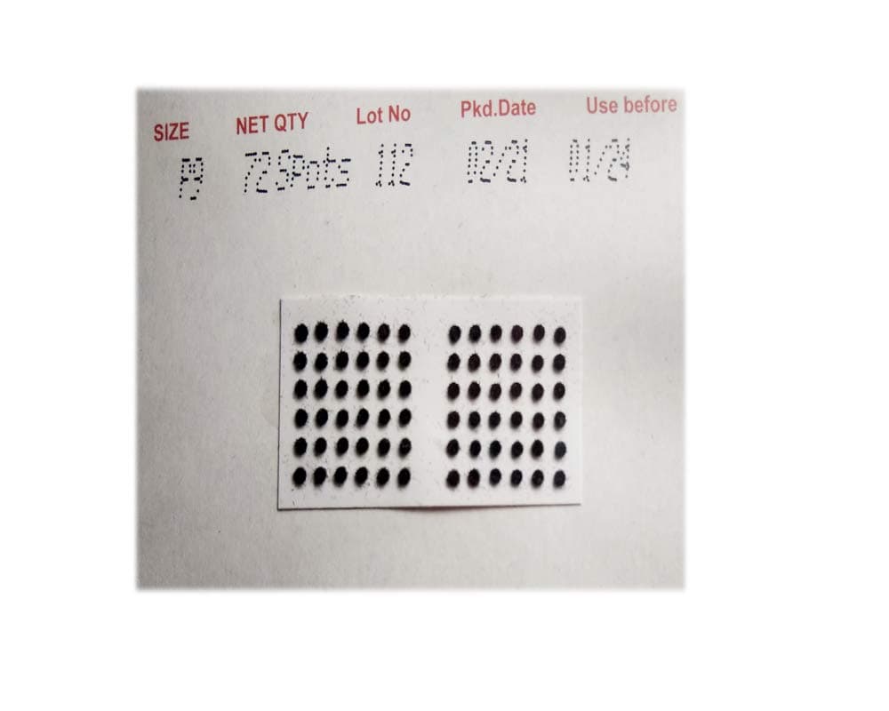 P9 Pallavi Bindi (Black) - Pack of 10