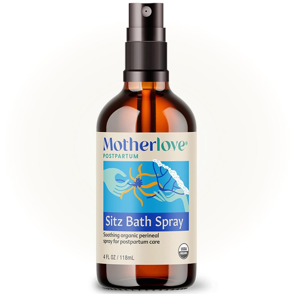 Sitz Bath Spray (4 oz Value Size) Sitz Bath for Postpartum Care—Herbal Perineal Spray w/Witch Hazel—USDA Organic, Vegan, & Cruelty Free