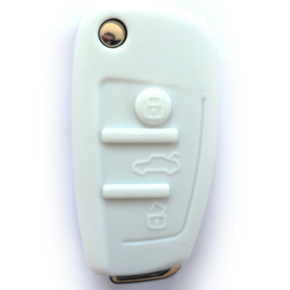 White Flip Key Cover for AUDI by First Midwest