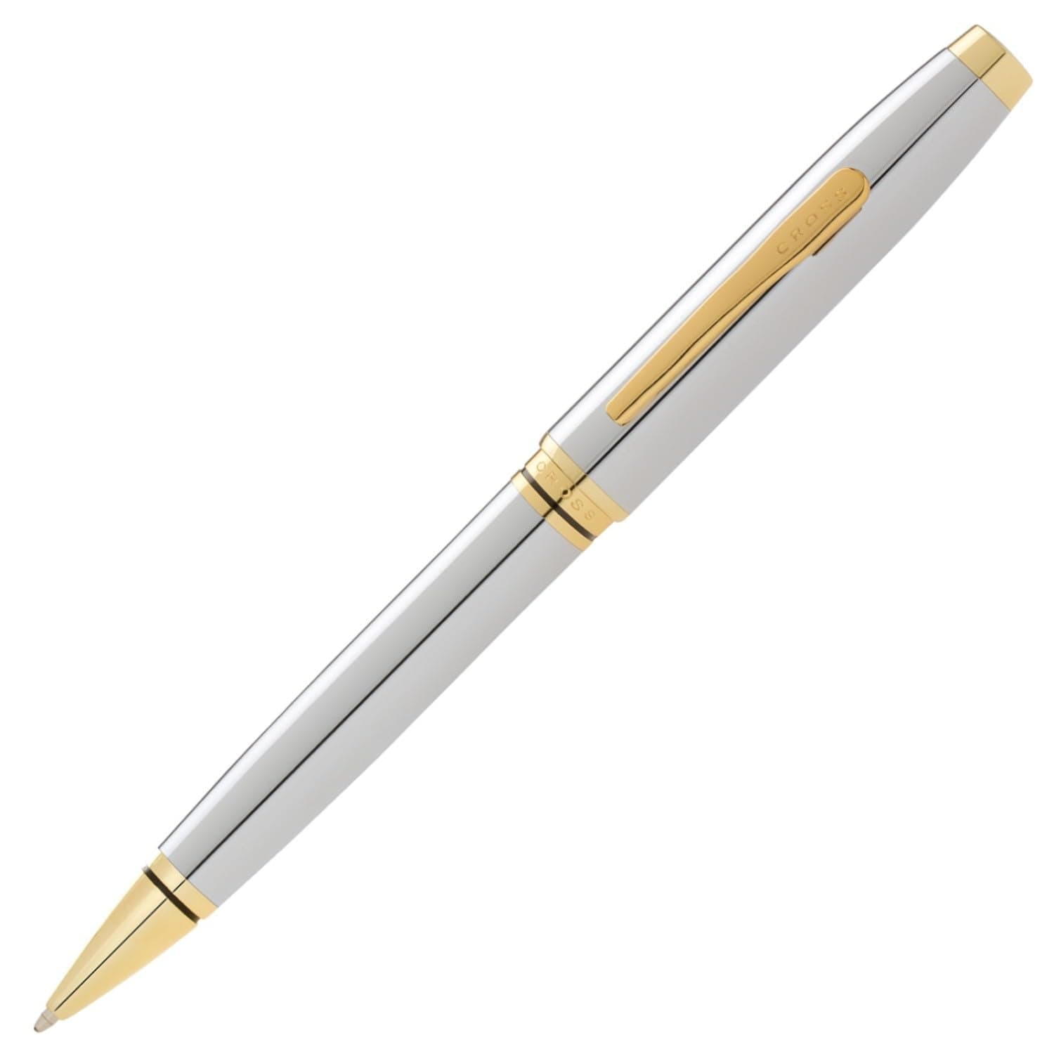 Coventry Ballpoint Pen (Medium Stroke Thickness) Chrome / Gold With Gift Box