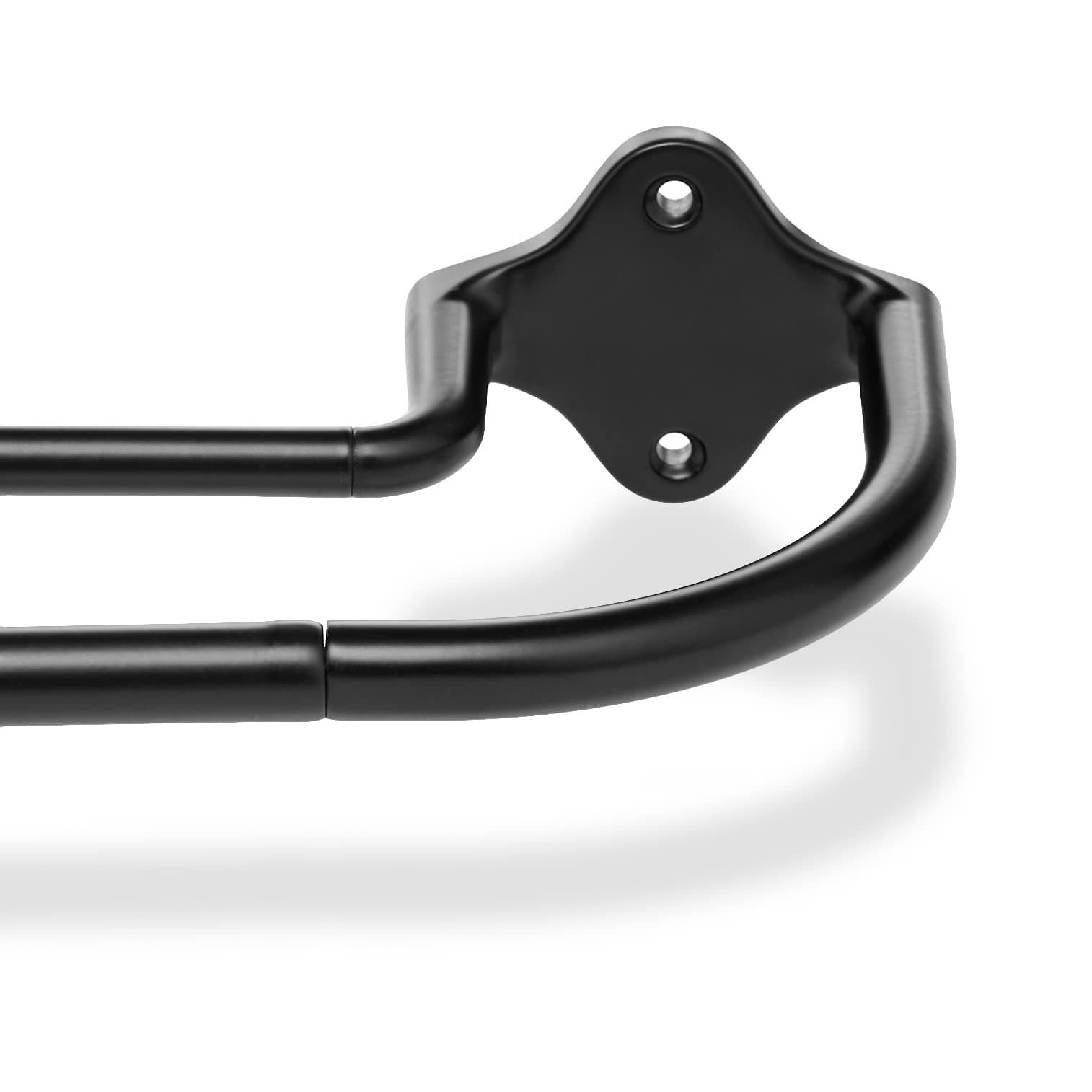 Amazon Basics Extendable Double Window Curtain Pole for Eyelet Curtains, 22 mm Diameter, 122 to 224 cm, Black