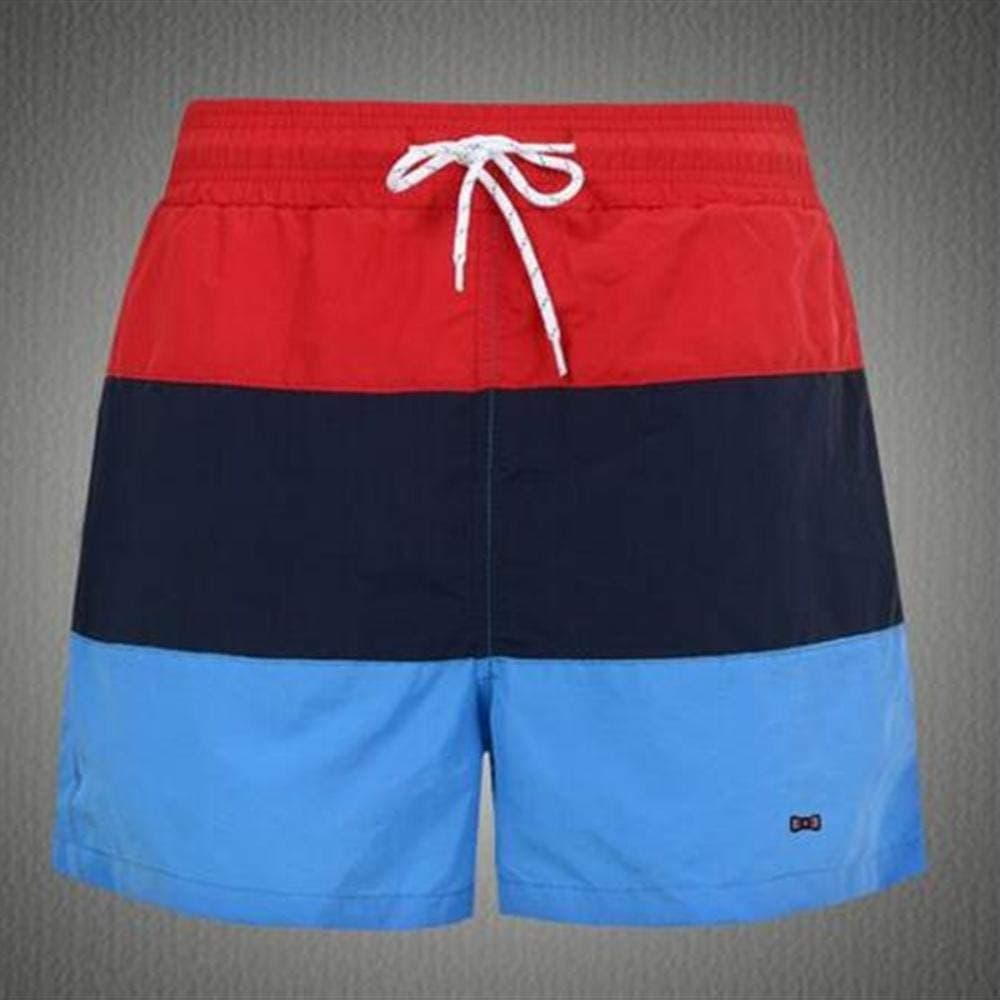 Generic BrandsMen's Striped Shorts Pants Eden Park Patchwork Trunks Beach Board Shorts Pants Mens Brand Running Sports Casual Surffing Shorts|Casual Shorts|