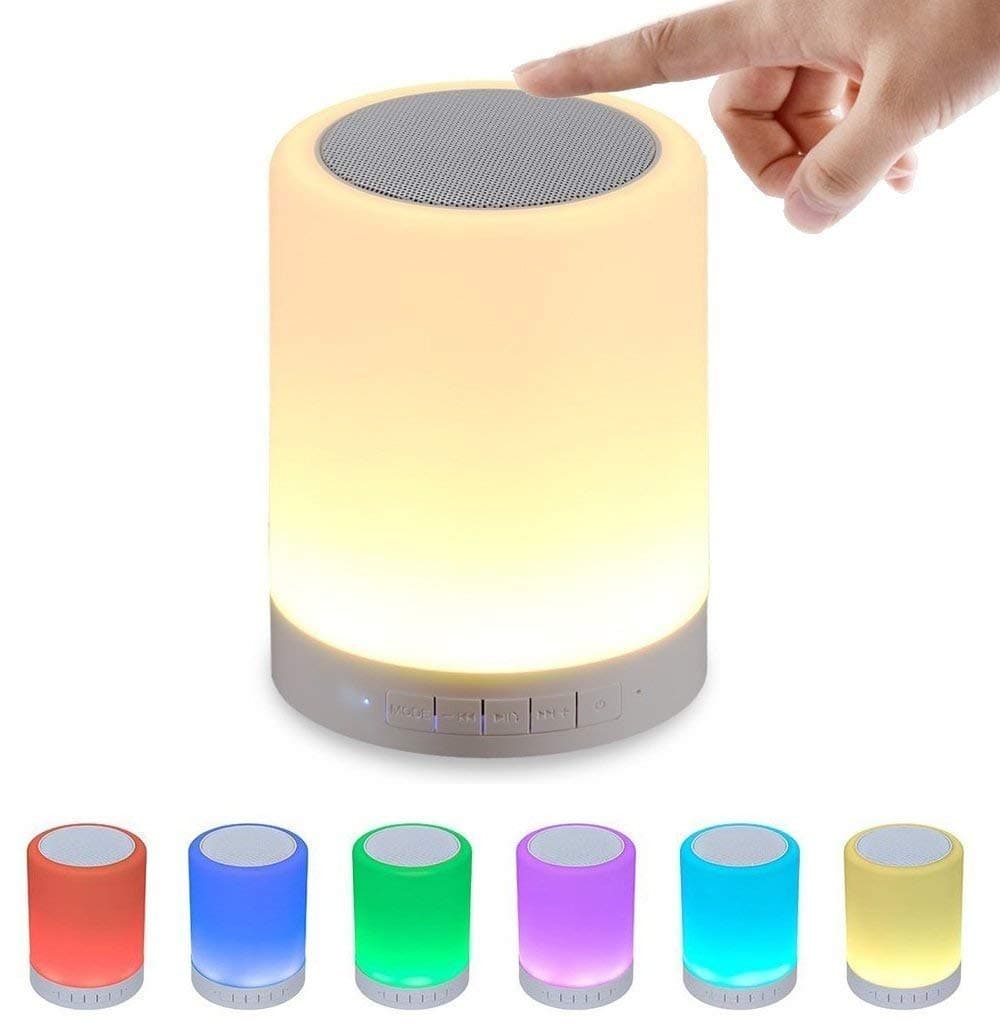 Table Touch Lamps,Keright Bedisde Lamps with Bluetooth Speaker Dimmable Warm Light & Color Changing Night Lights Best Gifts for Kids, Teens, Women and Men, Party and Bedroom