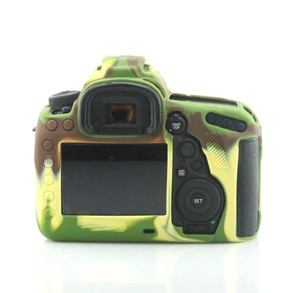 NEOHOOK 5D Mark IV Camera Case, Professional Silicone Rubber Camera Case Cover Detachable Protective Compatible with Canon 5D Mark IV - Military Green