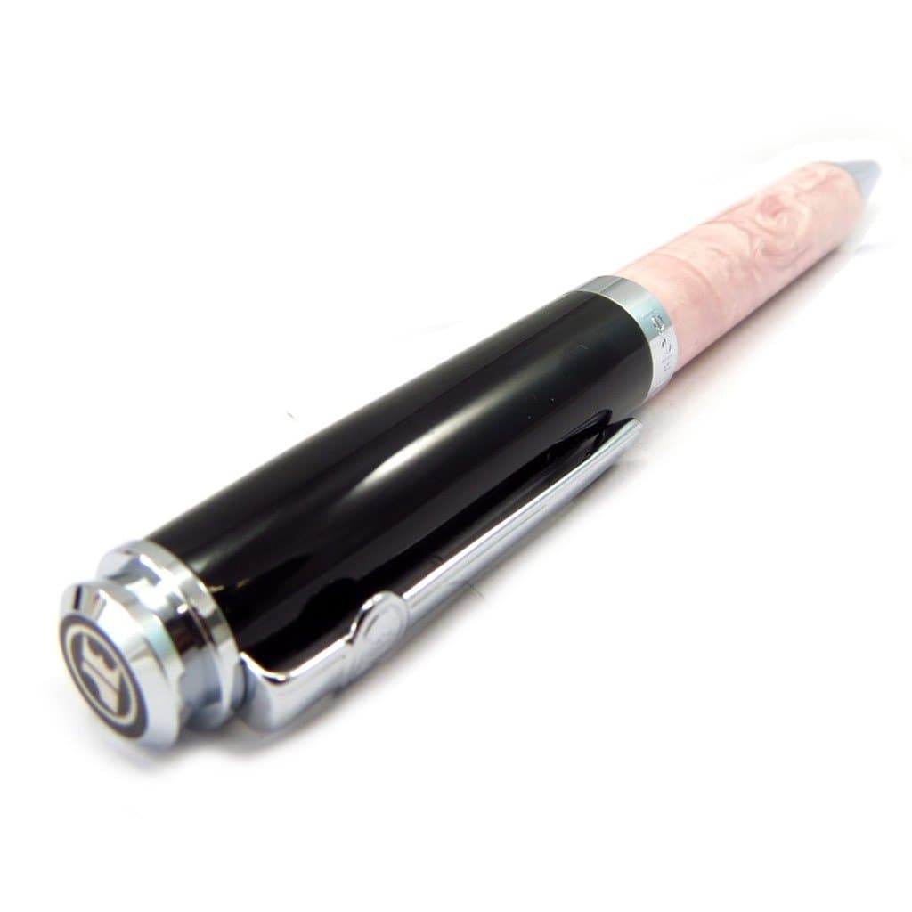 Pen box 'Jacques Esterel' black pink pearly.