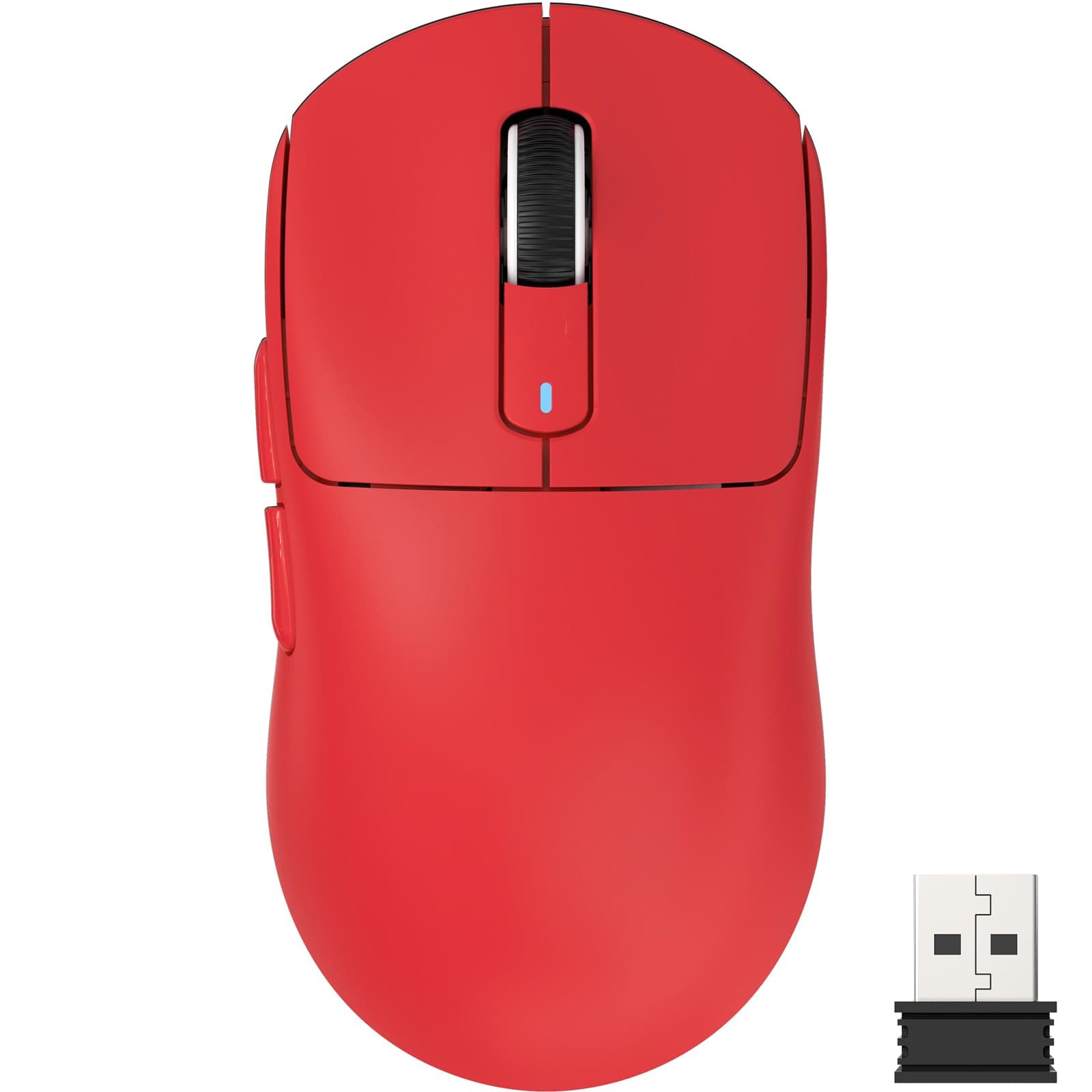 X3 Lightweight Wireless Gaming Mouse with Tri-Mode 2.4G/USB-C Wired/Bluetooth,26K DPI, PAW3395 Optical Sensor,Kailh GM8.0 Switch,5 programmable Buttons for PC/Win/Mac(Red)